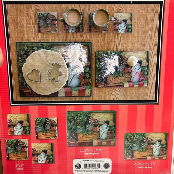 Happy Holiday Collection • Susan Winget • Snowman •6 Piece Cutting Board/Coaster - Picture 15 of 16